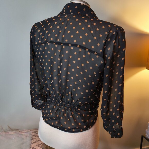Silk Polka Dot Long Sleeve - Picture 5 of 7
